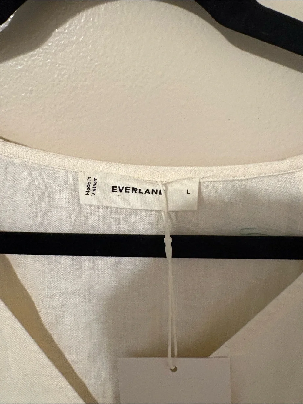 Everlane Linen Oversized Puff Sleeve Dress 100% European Flax Lux Pockets Large - Picture 8 of 12